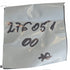 Clear plastic bag with handwritten numbers on a white background